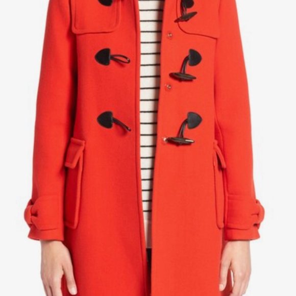 Kate Spade Red Wool Toggle Coat – Brand New